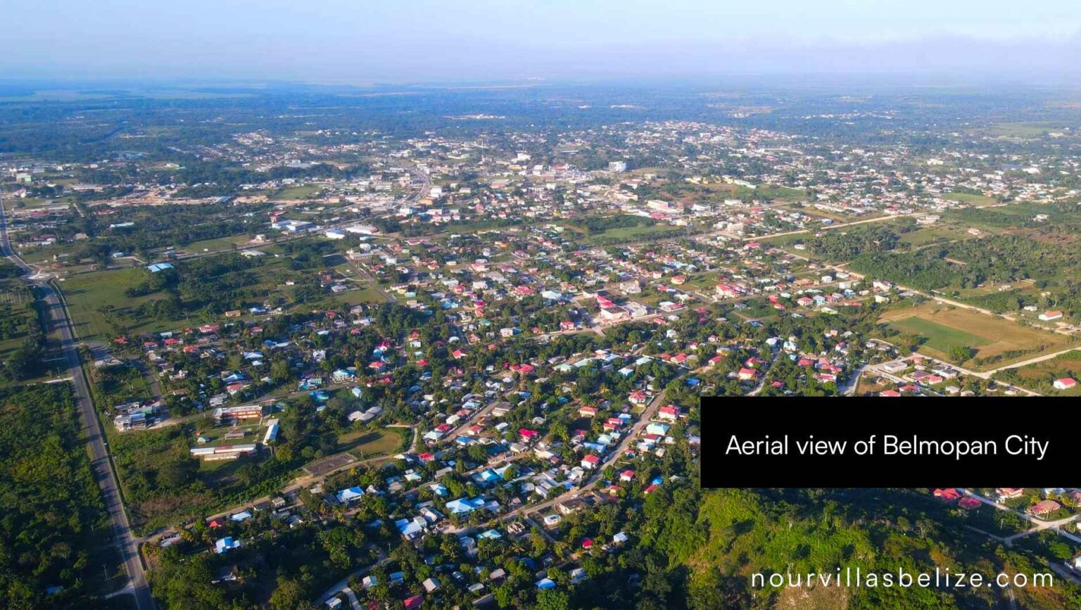 belmopan city belize aerial nour villas sm